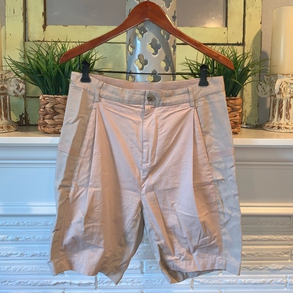 Henrik Vibskov Modal Cotton Tan Men’s Pleated Shorts Size Small 30” Waist - Picture 1 of 6